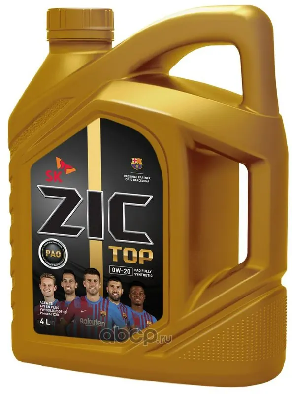 Масло моторное ZIC TOP 0W20 синт. (4л)