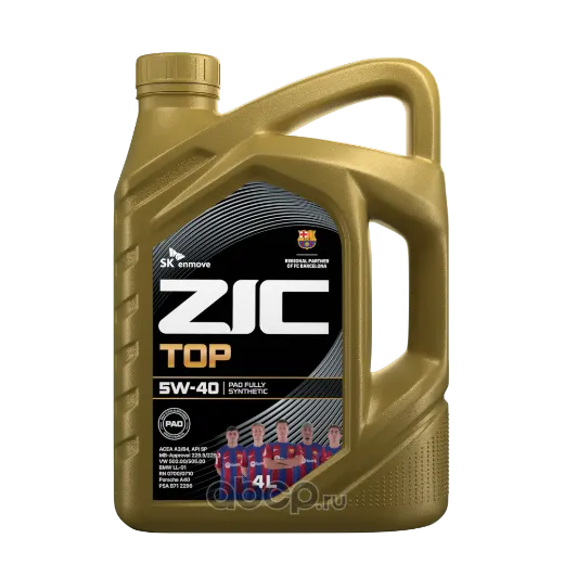 Масло моторное ZIC TOP 5W40 синт. (4л)