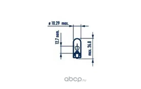 Лампа 12V 5W б/цокольная (габарит, указ.поворот) WY5W (W2.1*9.5d) желтая