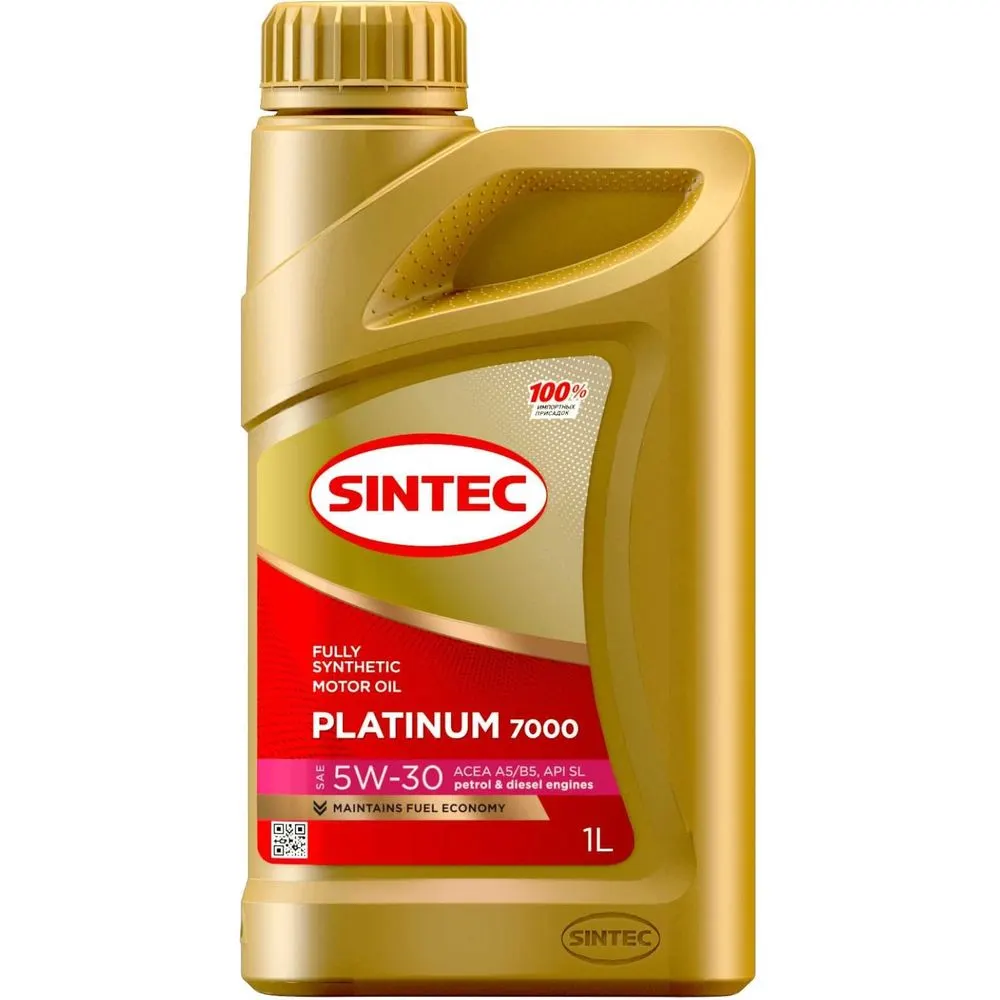 Масло моторное SINTEC 5W30 PLATINUM 7000 A5/B5 API SL/CF синт. (1л)
