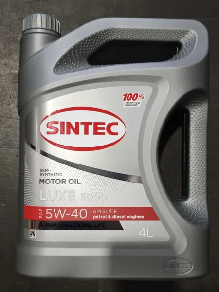 Масло моторное SINTEC 5W40 LUXE 5000 API SL/CF п/с (4л)