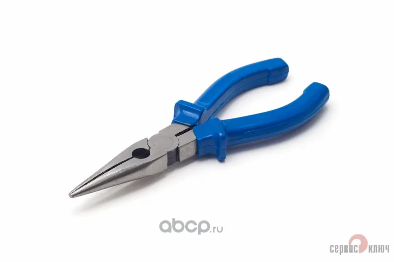 Плоскогубцы 160мм (утконосы) прямые (с синими ручками)