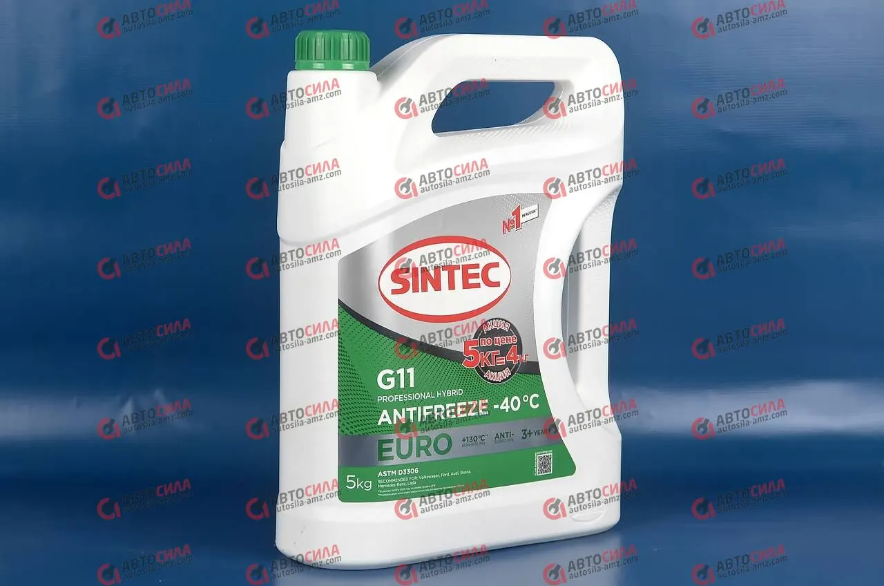 Антифриз SINTEC -40 EURO Green G-11 зеленый  5кг