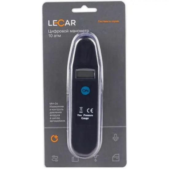 Манометр шин до 10 атм. цифровой LECAR
